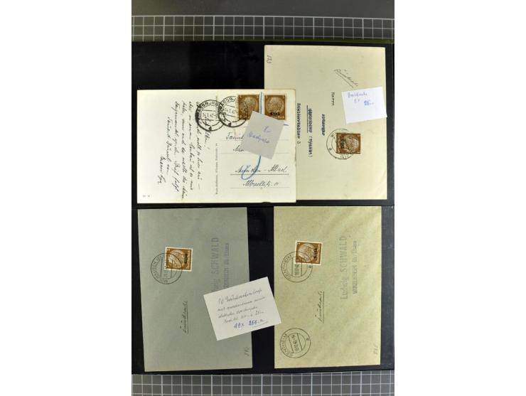1872/1945, umfangreiche Sammlung Briefe und Karten ab Brustschilde mit nachverwendeten Stempeln, Hufeisenstempeln, des Weiter