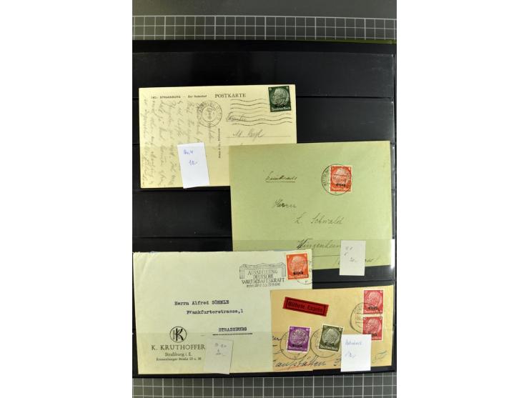 1872/1945, umfangreiche Sammlung Briefe und Karten ab Brustschilde mit nachverwendeten Stempeln, Hufeisenstempeln, des Weiter