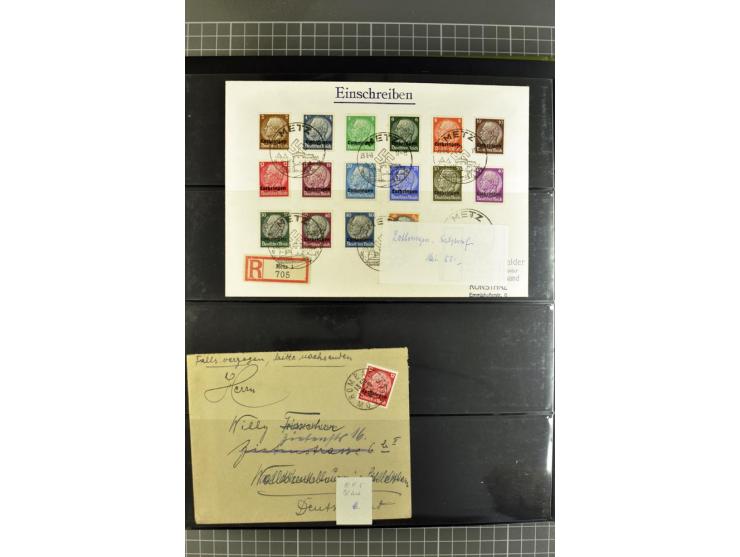 1872/1945, umfangreiche Sammlung Briefe und Karten ab Brustschilde mit nachverwendeten Stempeln, Hufeisenstempeln, des Weiter