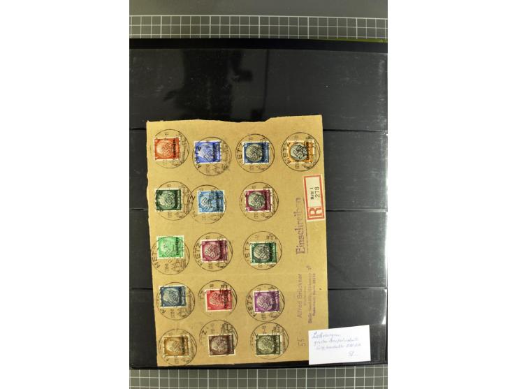 1872/1945, umfangreiche Sammlung Briefe und Karten ab Brustschilde mit nachverwendeten Stempeln, Hufeisenstempeln, des Weiter