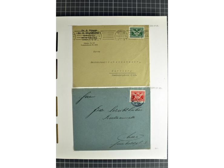 1872/1945, umfangreiche Sammlung Briefe und Karten ab Brustschilde mit nachverwendeten Stempeln, Hufeisenstempeln, des Weiter