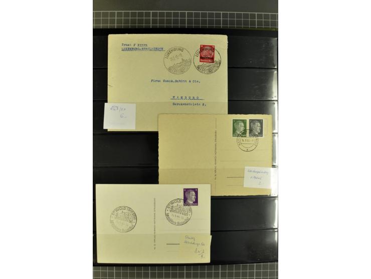 1872/1945, umfangreiche Sammlung Briefe und Karten ab Brustschilde mit nachverwendeten Stempeln, Hufeisenstempeln, des Weiter