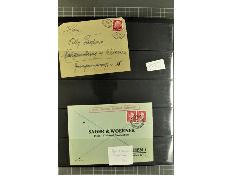 1872/1945, umfangreiche Sammlung Briefe und Karten ab Brustschilde mit nachverwendeten Stempeln, Hufeisenstempeln, des Weiter