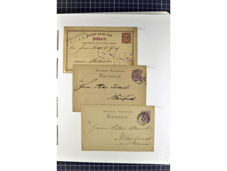 1872/1945, umfangreiche Sammlung Briefe und Karten ab Brustschilde mit nachverwendeten Stempeln, Hufeisenstempeln, des Weiter