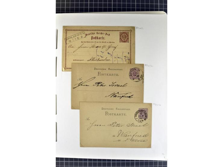 1872/1945, umfangreiche Sammlung Briefe und Karten ab Brustschilde mit nachverwendeten Stempeln, Hufeisenstempeln, des Weiter
