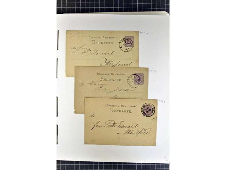 1872/1945, umfangreiche Sammlung Briefe und Karten ab Brustschilde mit nachverwendeten Stempeln, Hufeisenstempeln, des Weiter