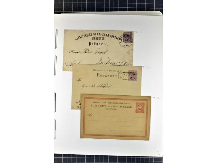 1872/1945, umfangreiche Sammlung Briefe und Karten ab Brustschilde mit nachverwendeten Stempeln, Hufeisenstempeln, des Weiter