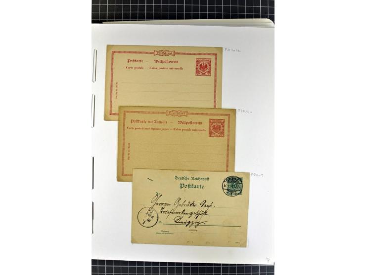 1872/1945, umfangreiche Sammlung Briefe und Karten ab Brustschilde mit nachverwendeten Stempeln, Hufeisenstempeln, des Weiter