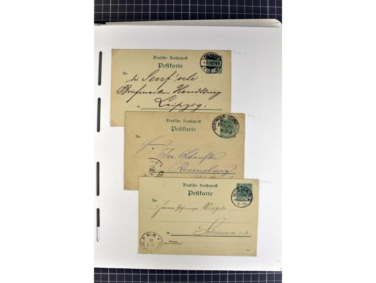 1872/1945, umfangreiche Sammlung Briefe und Karten ab Brustschilde mit nachverwendeten Stempeln, Hufeisenstempeln, des Weiter