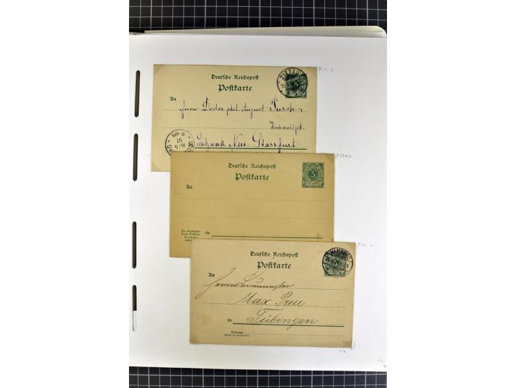 1872/1945, umfangreiche Sammlung Briefe und Karten ab Brustschilde mit nachverwendeten Stempeln, Hufeisenstempeln, des Weiter