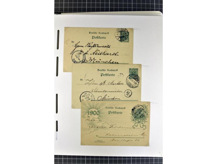 1872/1945, umfangreiche Sammlung Briefe und Karten ab Brustschilde mit nachverwendeten Stempeln, Hufeisenstempeln, des Weiter