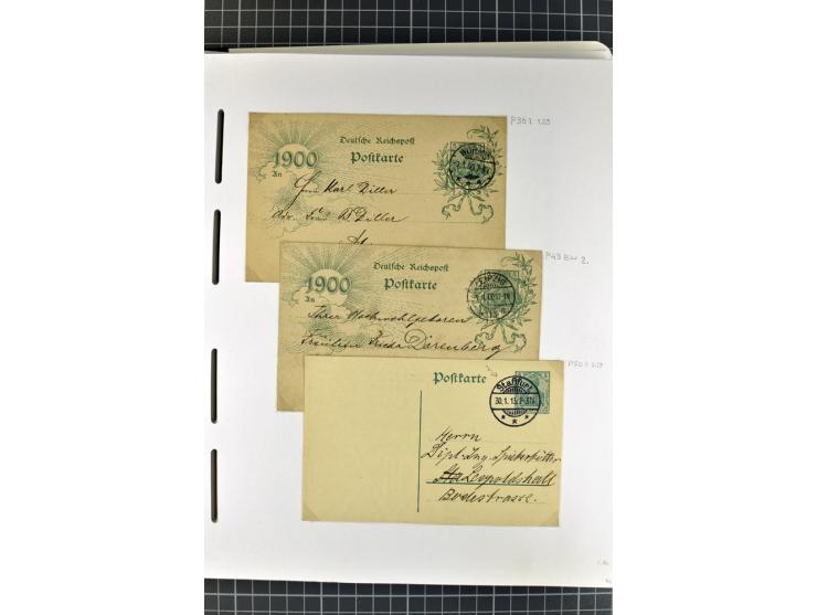 1872/1945, umfangreiche Sammlung Briefe und Karten ab Brustschilde mit nachverwendeten Stempeln, Hufeisenstempeln, des Weiter