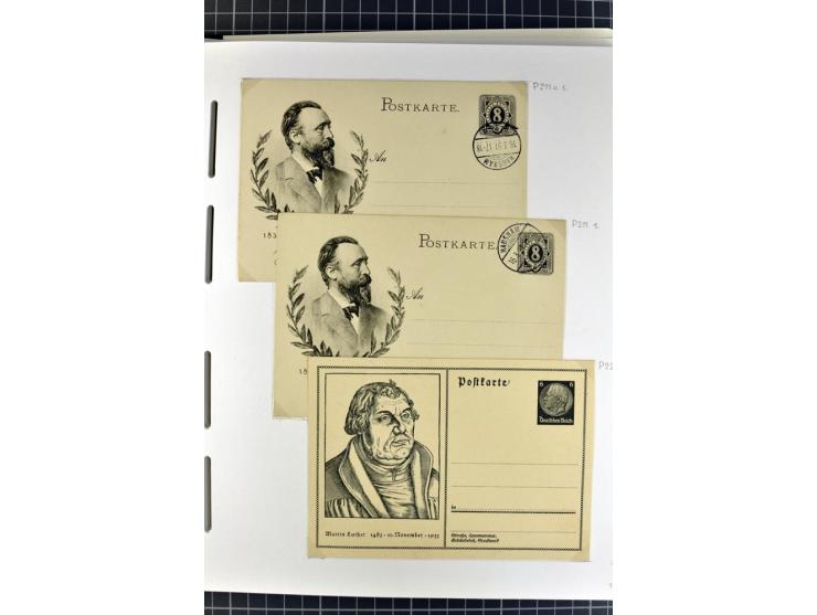 1872/1945, umfangreiche Sammlung Briefe und Karten ab Brustschilde mit nachverwendeten Stempeln, Hufeisenstempeln, des Weiter