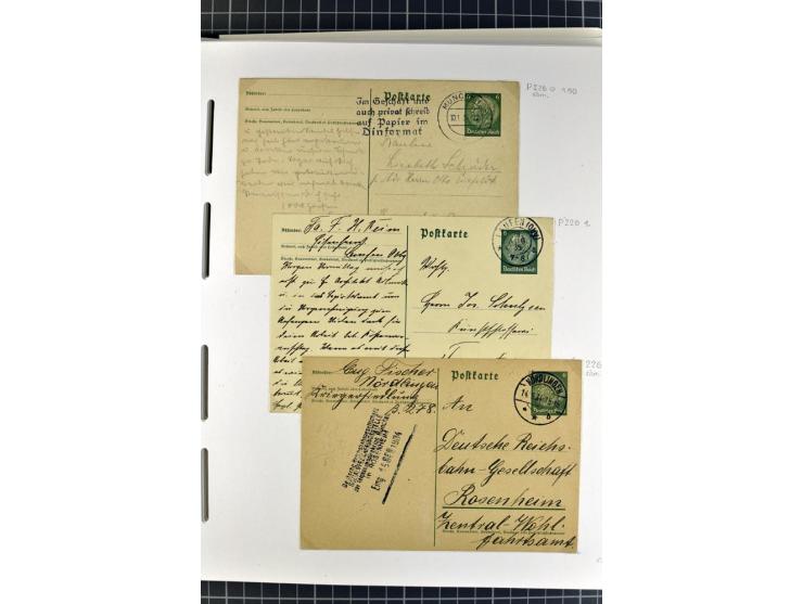 1872/1945, umfangreiche Sammlung Briefe und Karten ab Brustschilde mit nachverwendeten Stempeln, Hufeisenstempeln, des Weiter