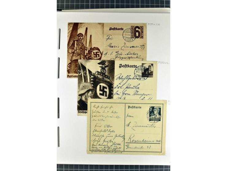 1872/1945, umfangreiche Sammlung Briefe und Karten ab Brustschilde mit nachverwendeten Stempeln, Hufeisenstempeln, des Weiter
