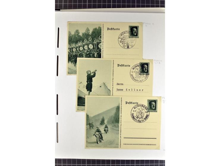 1872/1945, umfangreiche Sammlung Briefe und Karten ab Brustschilde mit nachverwendeten Stempeln, Hufeisenstempeln, des Weiter