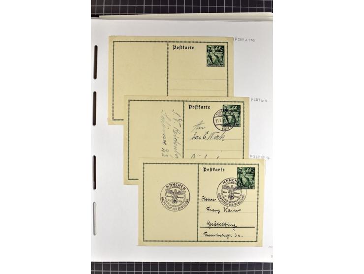 1872/1945, umfangreiche Sammlung Briefe und Karten ab Brustschilde mit nachverwendeten Stempeln, Hufeisenstempeln, des Weiter