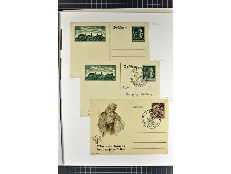 1872/1945, umfangreiche Sammlung Briefe und Karten ab Brustschilde mit nachverwendeten Stempeln, Hufeisenstempeln, des Weiter