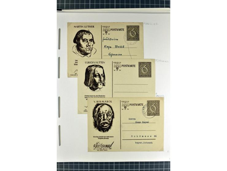 1872/1945, umfangreiche Sammlung Briefe und Karten ab Brustschilde mit nachverwendeten Stempeln, Hufeisenstempeln, des Weiter