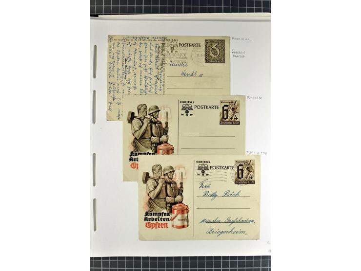 1872/1945, umfangreiche Sammlung Briefe und Karten ab Brustschilde mit nachverwendeten Stempeln, Hufeisenstempeln, des Weiter