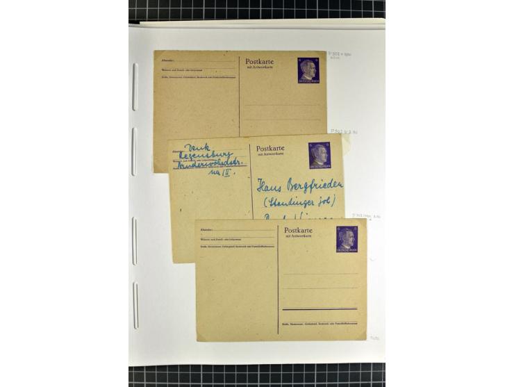 1872/1945, umfangreiche Sammlung Briefe und Karten ab Brustschilde mit nachverwendeten Stempeln, Hufeisenstempeln, des Weiter