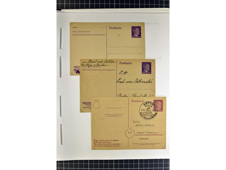 1872/1945, umfangreiche Sammlung Briefe und Karten ab Brustschilde mit nachverwendeten Stempeln, Hufeisenstempeln, des Weiter