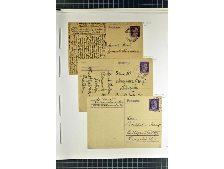 1872/1945, umfangreiche Sammlung Briefe und Karten ab Brustschilde mit nachverwendeten Stempeln, Hufeisenstempeln, des Weiter