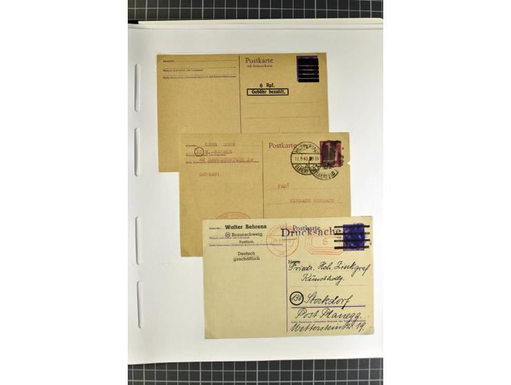 1872/1945, umfangreiche Sammlung Briefe und Karten ab Brustschilde mit nachverwendeten Stempeln, Hufeisenstempeln, des Weiter