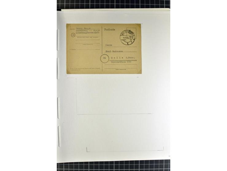 1872/1945, umfangreiche Sammlung Briefe und Karten ab Brustschilde mit nachverwendeten Stempeln, Hufeisenstempeln, des Weiter