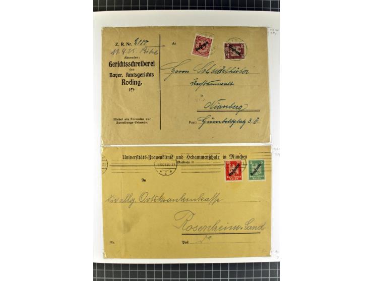 1872/1945, umfangreiche Sammlung Briefe und Karten ab Brustschilde mit nachverwendeten Stempeln, Hufeisenstempeln, des Weiter