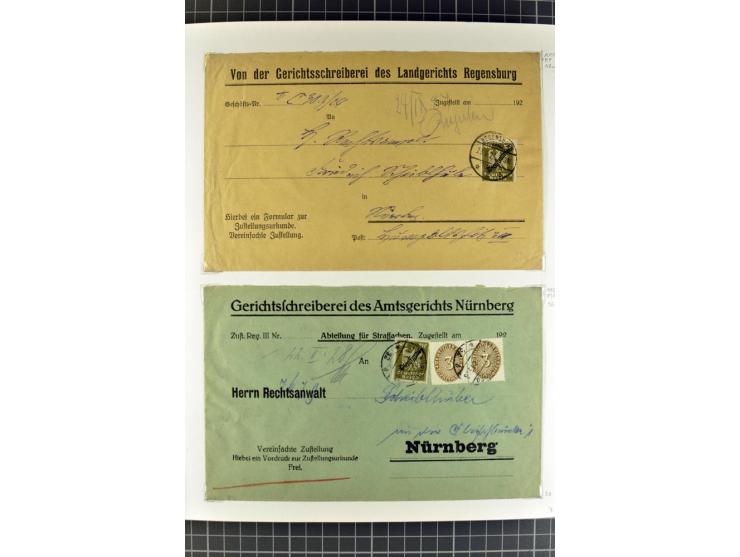 1872/1945, umfangreiche Sammlung Briefe und Karten ab Brustschilde mit nachverwendeten Stempeln, Hufeisenstempeln, des Weiter
