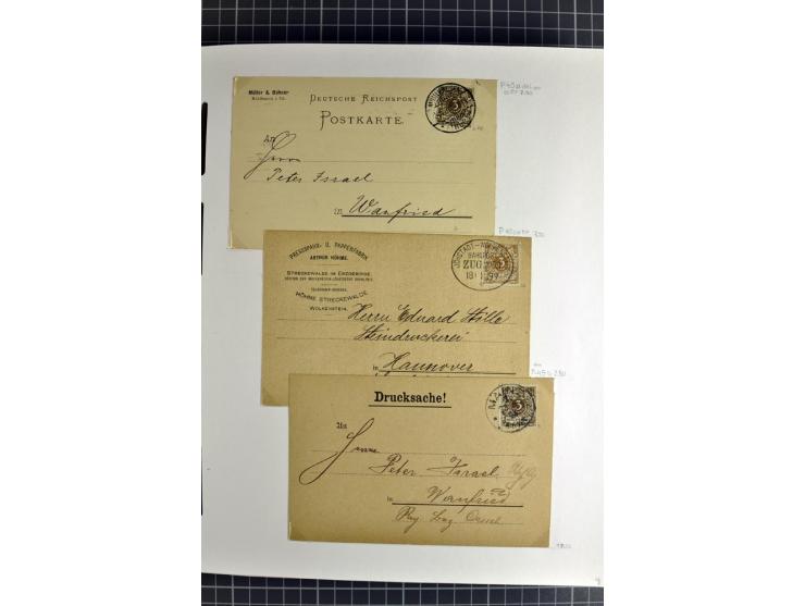 1872/1945, umfangreiche Sammlung Briefe und Karten ab Brustschilde mit nachverwendeten Stempeln, Hufeisenstempeln, des Weiter