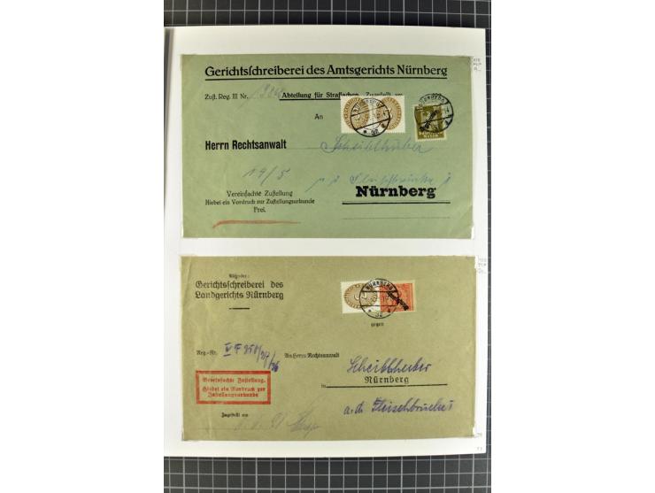 1872/1945, umfangreiche Sammlung Briefe und Karten ab Brustschilde mit nachverwendeten Stempeln, Hufeisenstempeln, des Weiter