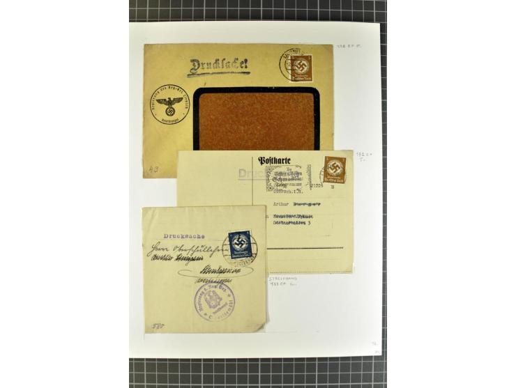 1872/1945, umfangreiche Sammlung Briefe und Karten ab Brustschilde mit nachverwendeten Stempeln, Hufeisenstempeln, des Weiter