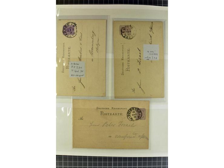 1872/1945, umfangreiche Sammlung Briefe und Karten ab Brustschilde mit nachverwendeten Stempeln, Hufeisenstempeln, des Weiter
