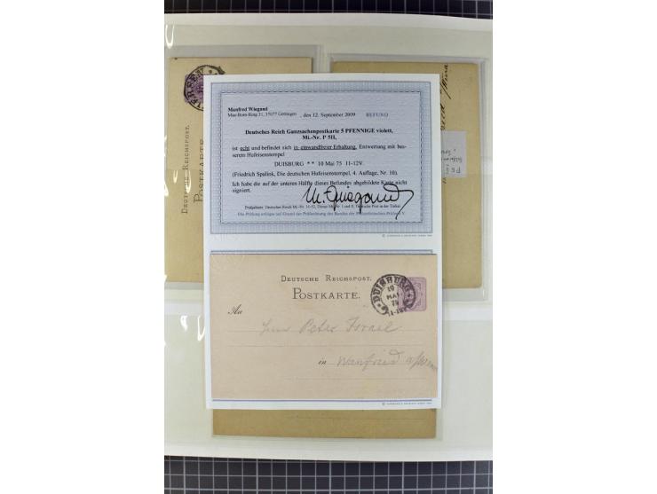 1872/1945, umfangreiche Sammlung Briefe und Karten ab Brustschilde mit nachverwendeten Stempeln, Hufeisenstempeln, des Weiter