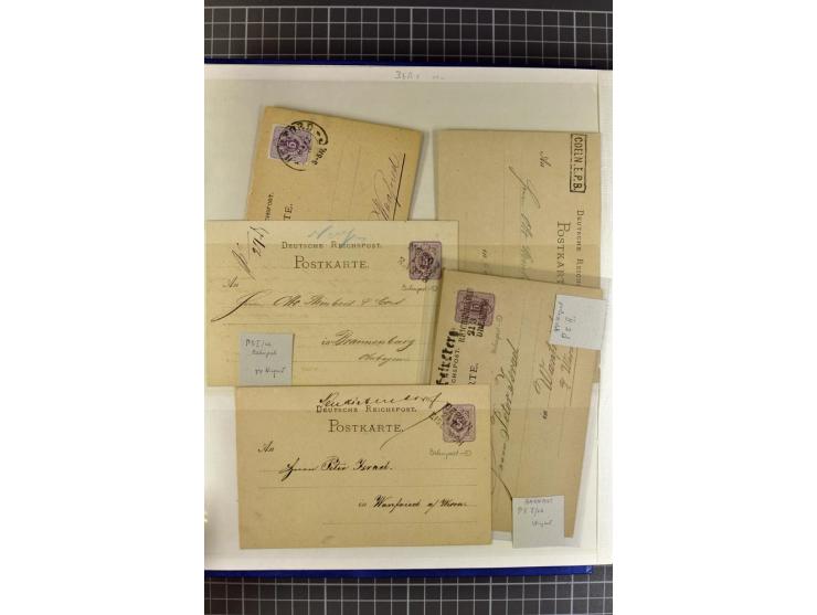 1872/1945, umfangreiche Sammlung Briefe und Karten ab Brustschilde mit nachverwendeten Stempeln, Hufeisenstempeln, des Weiter