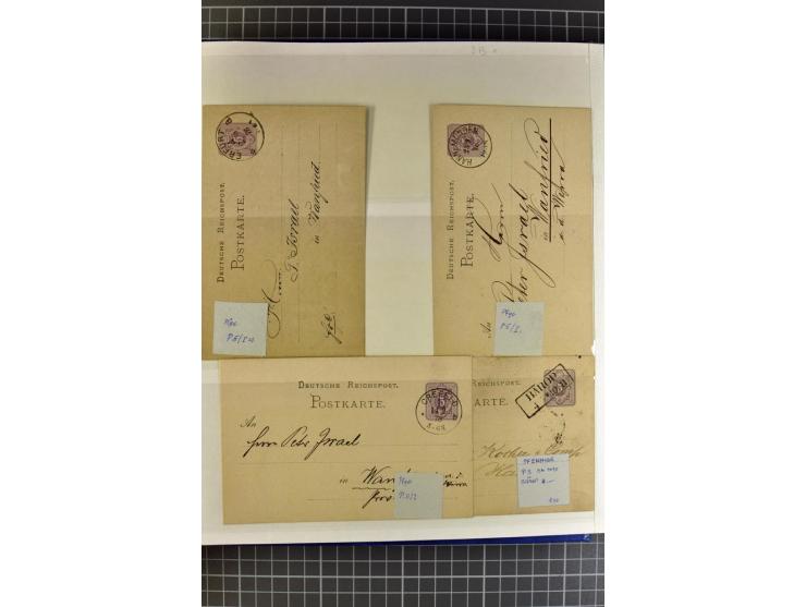 1872/1945, umfangreiche Sammlung Briefe und Karten ab Brustschilde mit nachverwendeten Stempeln, Hufeisenstempeln, des Weiter