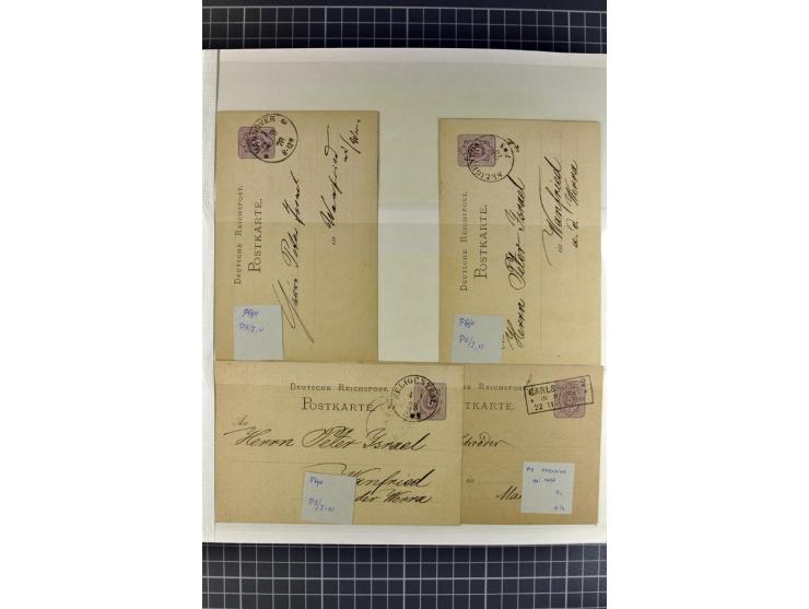 1872/1945, umfangreiche Sammlung Briefe und Karten ab Brustschilde mit nachverwendeten Stempeln, Hufeisenstempeln, des Weiter