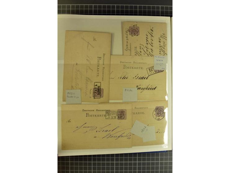 1872/1945, umfangreiche Sammlung Briefe und Karten ab Brustschilde mit nachverwendeten Stempeln, Hufeisenstempeln, des Weiter