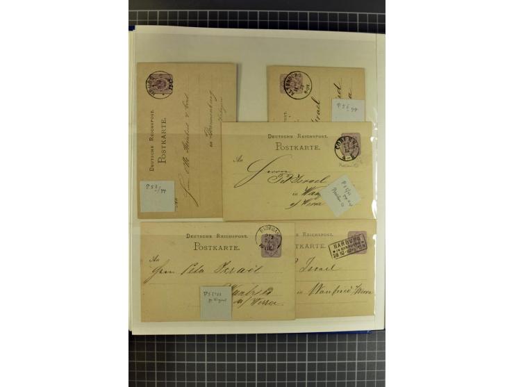 1872/1945, umfangreiche Sammlung Briefe und Karten ab Brustschilde mit nachverwendeten Stempeln, Hufeisenstempeln, des Weiter