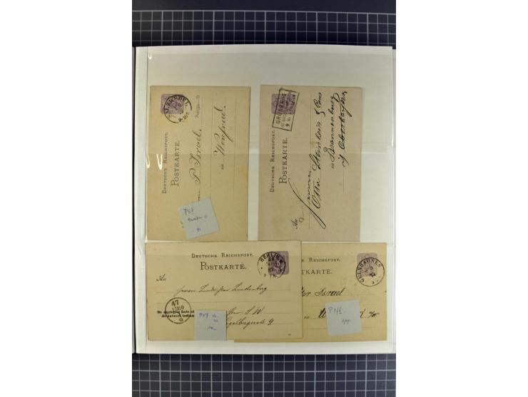 1872/1945, umfangreiche Sammlung Briefe und Karten ab Brustschilde mit nachverwendeten Stempeln, Hufeisenstempeln, des Weiter