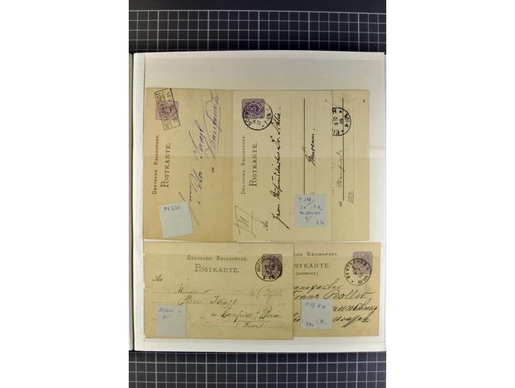 1872/1945, umfangreiche Sammlung Briefe und Karten ab Brustschilde mit nachverwendeten Stempeln, Hufeisenstempeln, des Weiter