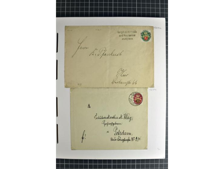 1872/1945, umfangreiche Sammlung Briefe und Karten ab Brustschilde mit nachverwendeten Stempeln, Hufeisenstempeln, des Weiter