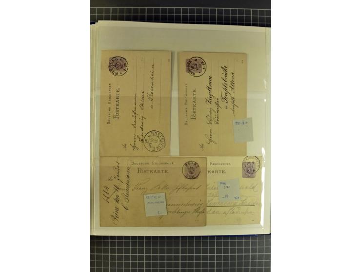 1872/1945, umfangreiche Sammlung Briefe und Karten ab Brustschilde mit nachverwendeten Stempeln, Hufeisenstempeln, des Weiter
