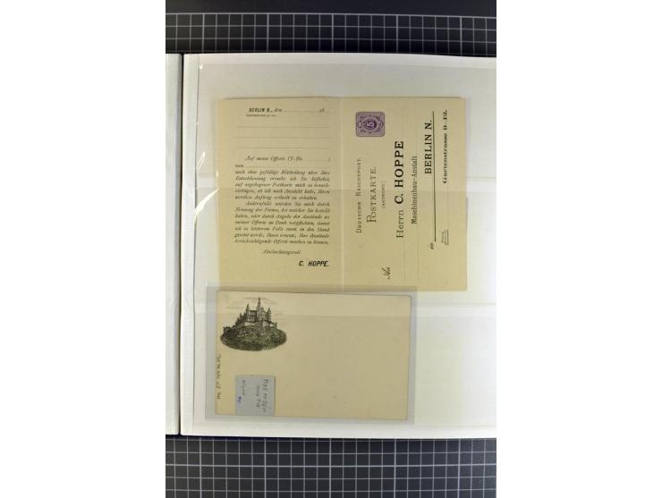 1872/1945, umfangreiche Sammlung Briefe und Karten ab Brustschilde mit nachverwendeten Stempeln, Hufeisenstempeln, des Weiter