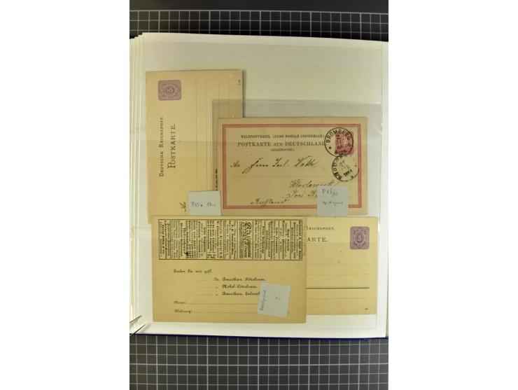1872/1945, umfangreiche Sammlung Briefe und Karten ab Brustschilde mit nachverwendeten Stempeln, Hufeisenstempeln, des Weiter