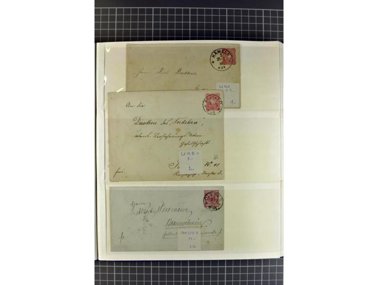 1872/1945, umfangreiche Sammlung Briefe und Karten ab Brustschilde mit nachverwendeten Stempeln, Hufeisenstempeln, des Weiter