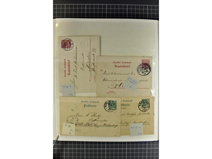 1872/1945, umfangreiche Sammlung Briefe und Karten ab Brustschilde mit nachverwendeten Stempeln, Hufeisenstempeln, des Weiter