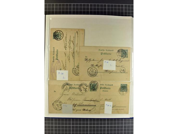 1872/1945, umfangreiche Sammlung Briefe und Karten ab Brustschilde mit nachverwendeten Stempeln, Hufeisenstempeln, des Weiter